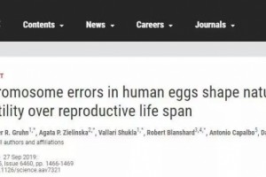 Science揭秘女性生育能力随年龄增长下降背后的机制 Science揭秘女性生育能力随年龄增长下降背后的机制